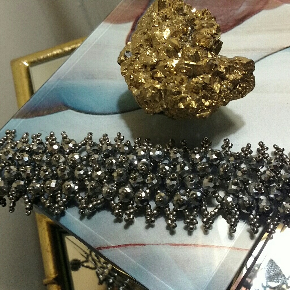 Beaded bracelet cuff